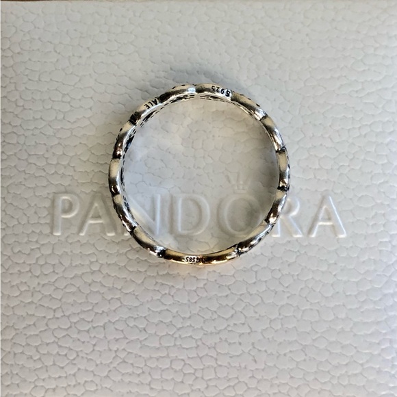 S⭕️LD‼️Pandora Infinite Love Ring Two Tone Size 7/54 - Picture 2 of 10